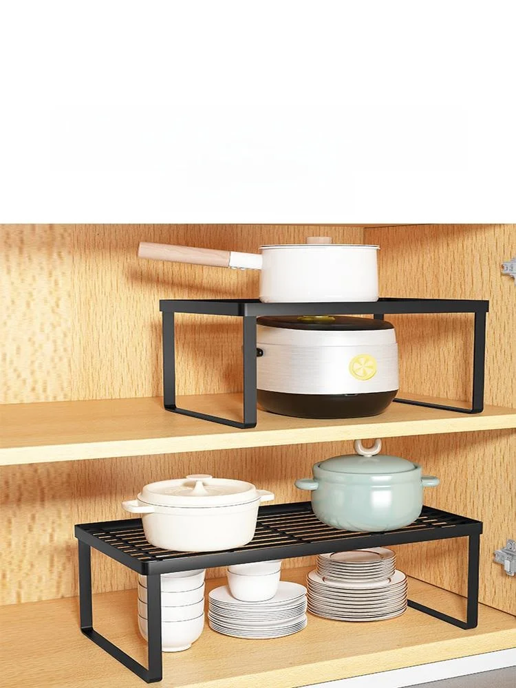 Kitchen Pot Rack Storage Shelf Cabinet Multi-layer Partition Storage Rack Home Multifunctional Sink Potware Storage Rack