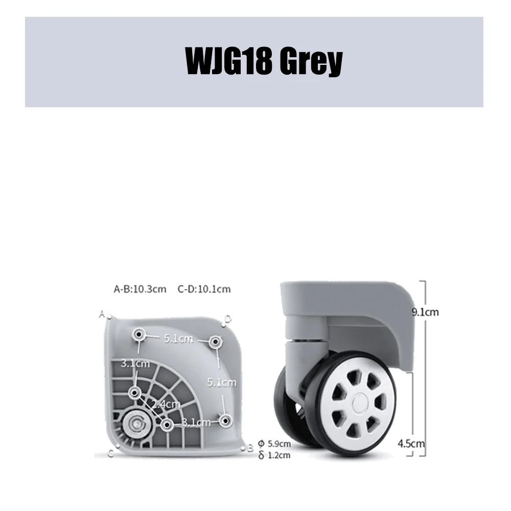 Für Diplomat WJG18 Trolley-Koffer, Radrolle, verschiebbar, universelles Gepäckrad, geräuschlos, glatt, verschleißfest, Zubehör, Rollen