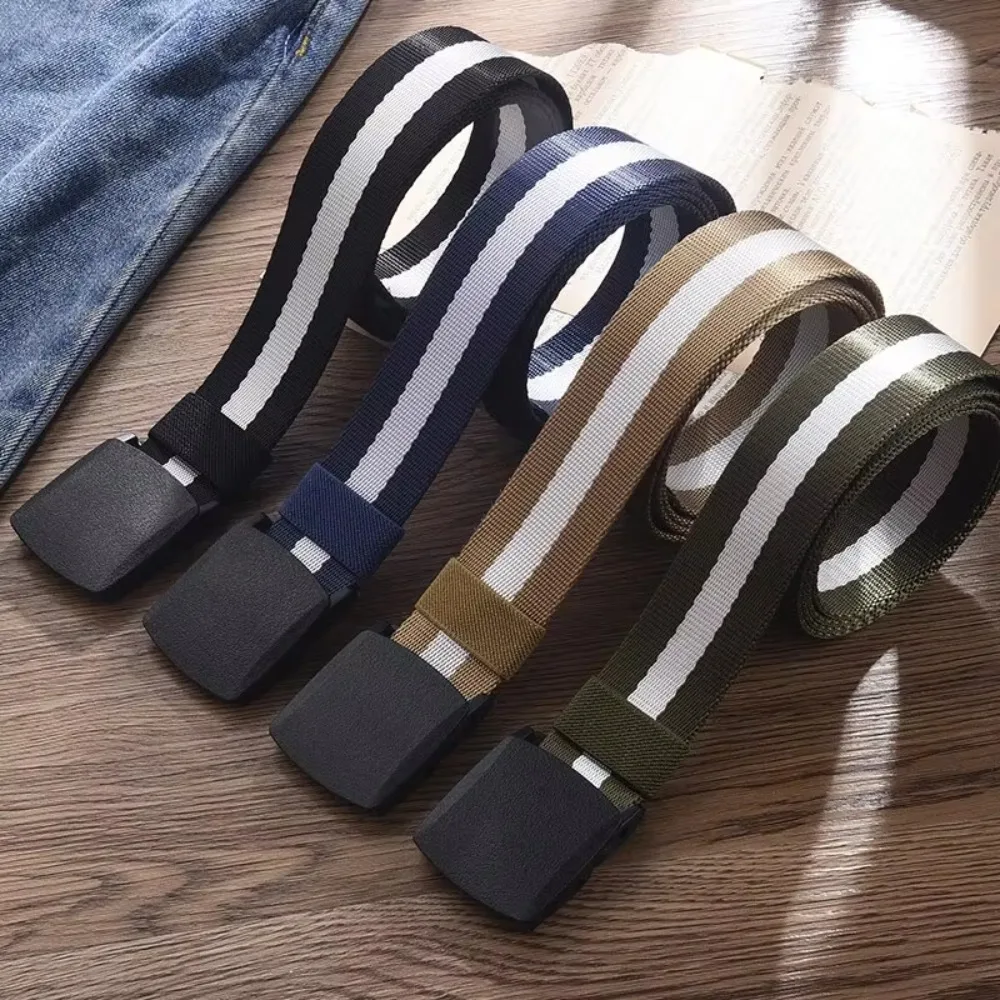 

Casual Nylon Men's Belt Quick-drying Durable Canvas Belt Adjustable Comfortable Sports Belts With Pants