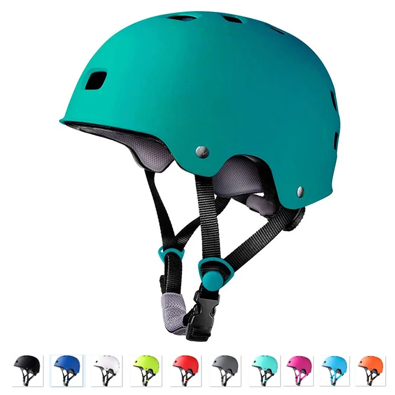 Skateboard Helmet Adults Adjustable Cycling Helmet Kid Sturdy Ventilation Multi-Sport Scooter Ice Skating Rollerblading Teenager