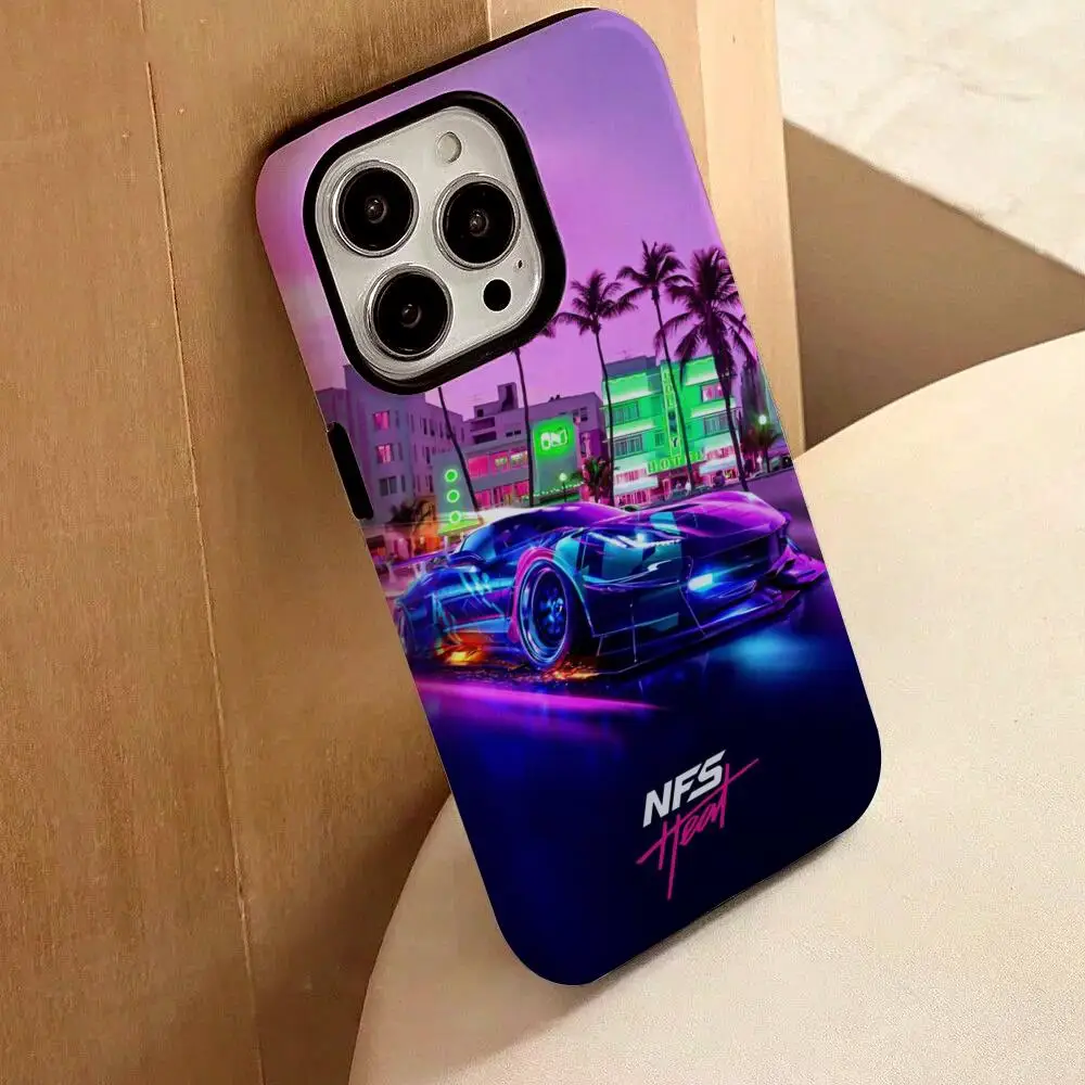 تحتاج إلى سرعة جراب هاتف آيفون 17 16 15 14 13 12 برو ماكس بلس لامع HD طبقة مزدوجة السائل الخلفي فيلم قشرة صلبة