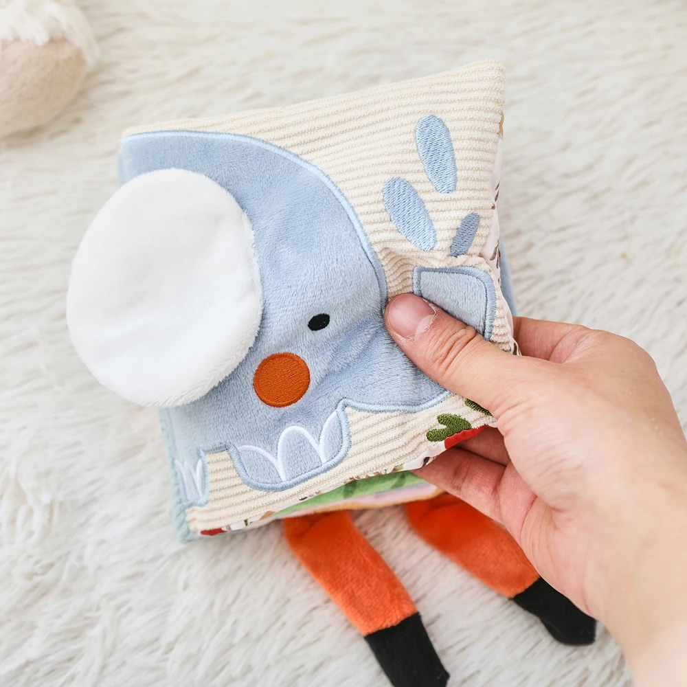 Baby Montessori Spielzeug Baumwolle Magische Taschentuchbox Fingerübungs-Beschäftigungsspiel Pädagogisches Spielzeug Weiche Rassel Spielstoffbuch Geschenk – Detail 19