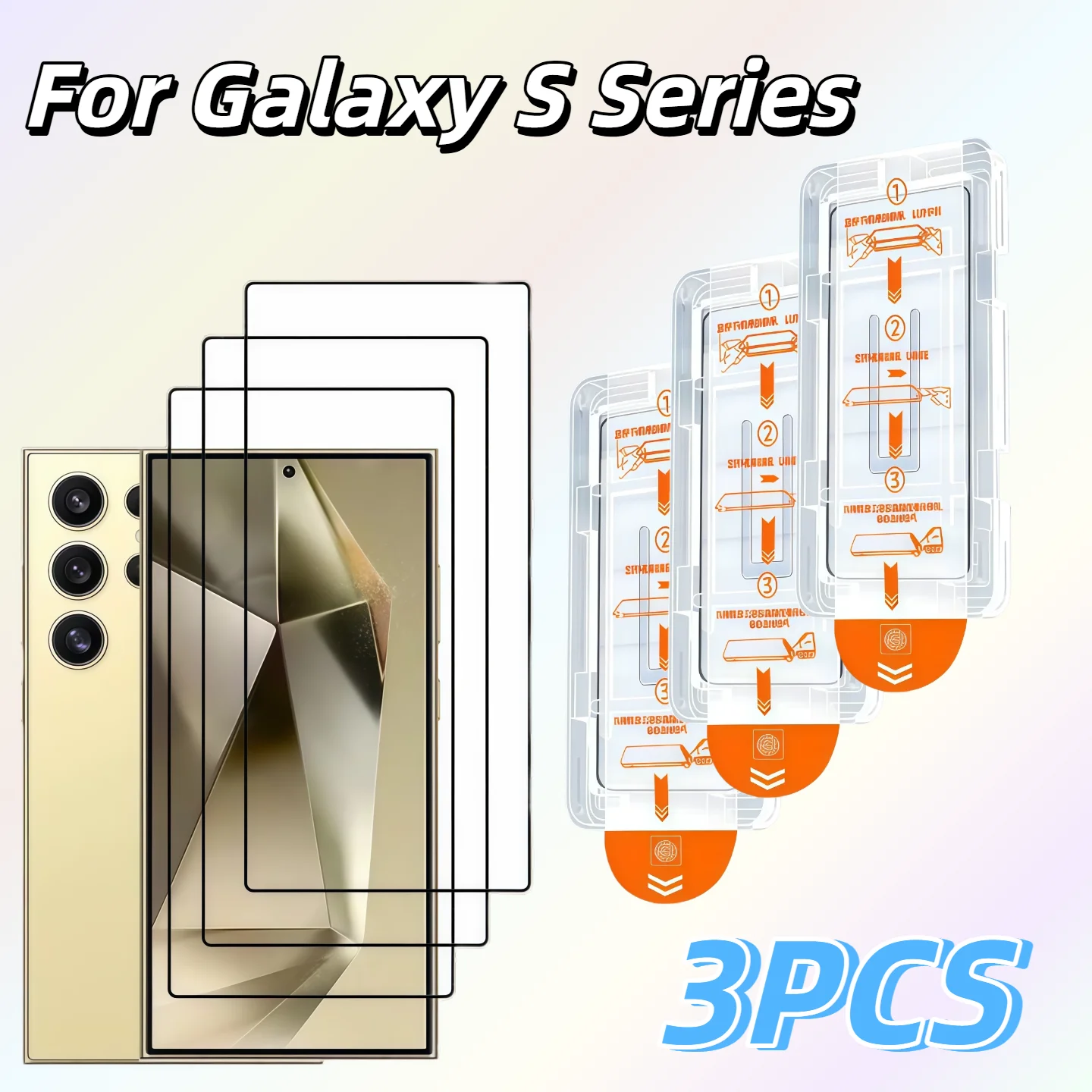3er-Pack HD Gehärtetes Glas Displayschutzfolie mit 9H Härte für Galaxy S26/S26 Plus/S26 Ultra/S25/S24/S23/S22/S21 Serie
