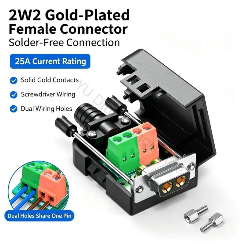 96BA Solderless Wiring Coupler 25A with Internal Cable Clamp and Ribbed Entry