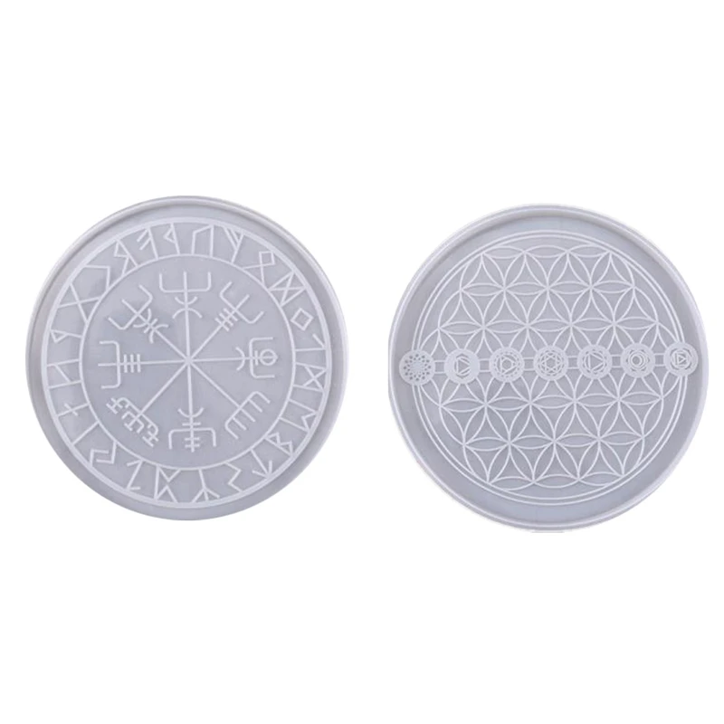 

2Pcs/Set Crafts Crystal Epoxy Resin Mold Divination Silicone Mould Round Resin Mold