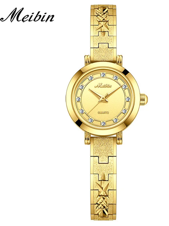 Elegant ladies' watch, same style personalized gold steel band temperament versatile women's watch, ladies quartz watch