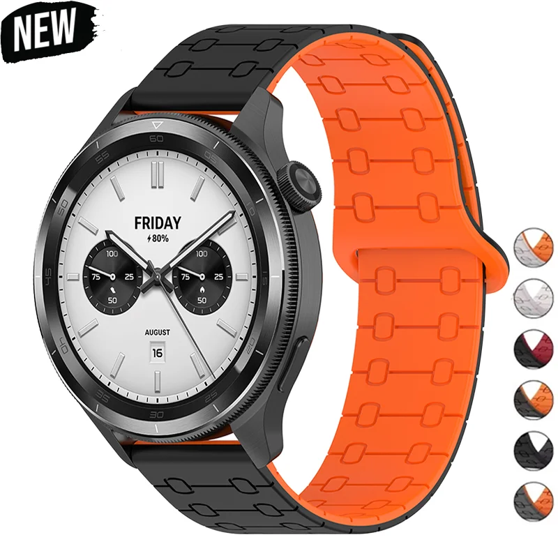 22mm Silikon-Magnetarmband für Huawei Watch GT6/5/4/3 Pro 46mm Sportarmband für Xiaomi Watch S4 S3 S2 S1 Active