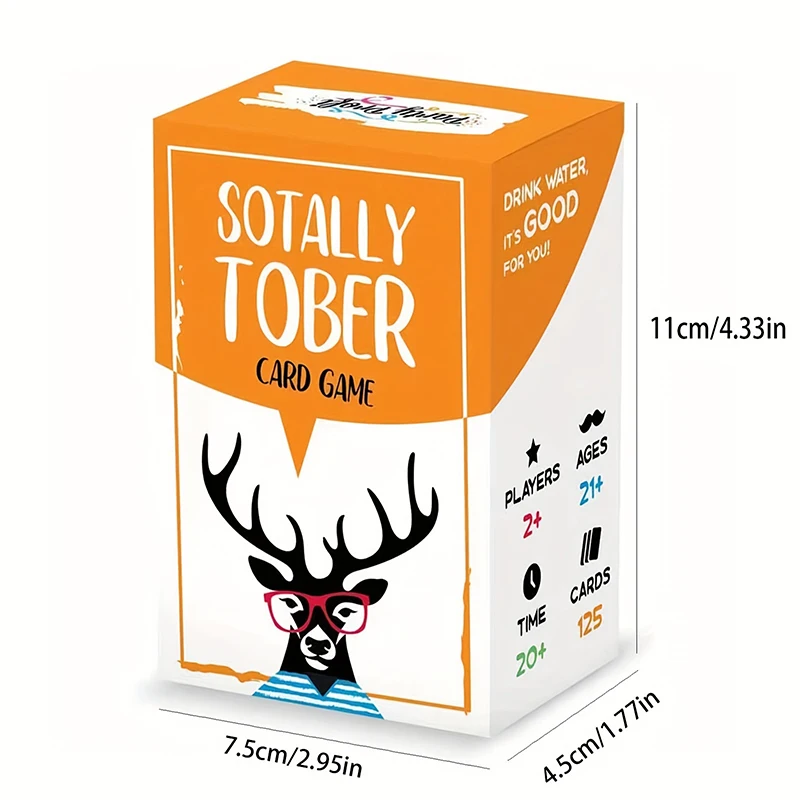 1pc Totally Tober Drinking Games Drinking Party Card Game Card For Adults