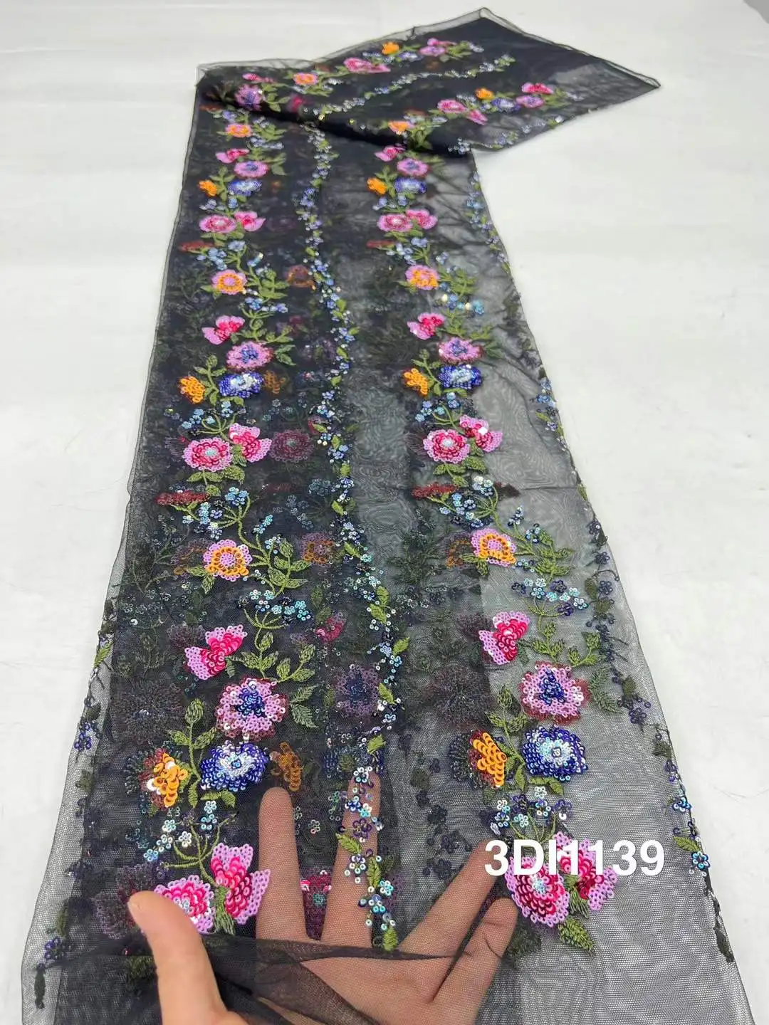 2025 قماش دانتيل تول فرنسي قماش دانتيل ترتر أفريقي عالي الجودة لفستان الزفاف فستان سهرة فاخر