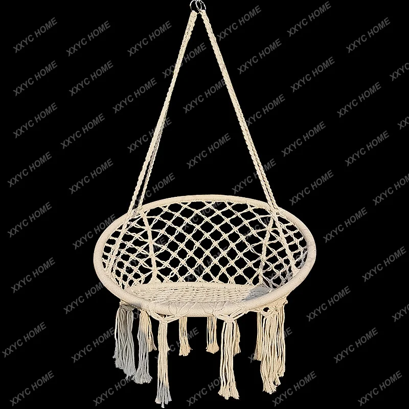 Round Swing Hammock Cadeira para Criança e Adulto, Exterior e Interior, Dormitório, Quarto Quintal, Única Cadeira de Segurança