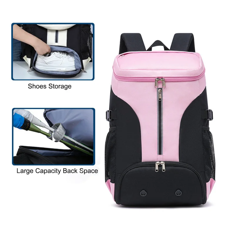 

Профессиональная сумка для бадминтона, теннисный рюкзак с карманом для обуви, спортивная сумка для спорта на открытом воздухе, большая вместительная дорожная сумка на плечо, рюкзаки для фитнеса