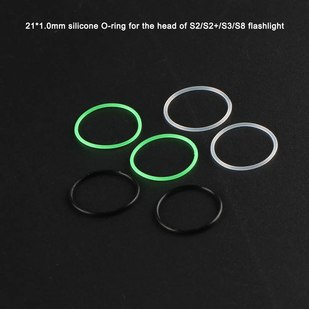 21*1.0mm silicone O-ring for the head of S2/S2+/S3/S8 Convoy flashlight