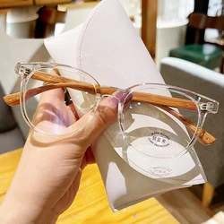 New Fashion Vintage Round Eyeglasses Transparent TR90 Ultra Light Eyewear Optical Prescription Frames Man Woman Spectacle 30135