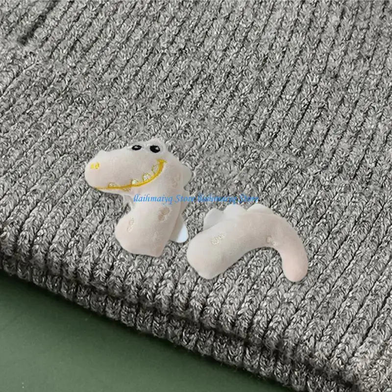 573B 5 مجموعة لتقوم بها بنفسك ديناصور شكل دمية بقع أفخم رئيس/الذيل المفاتيح دبوس الديكورات