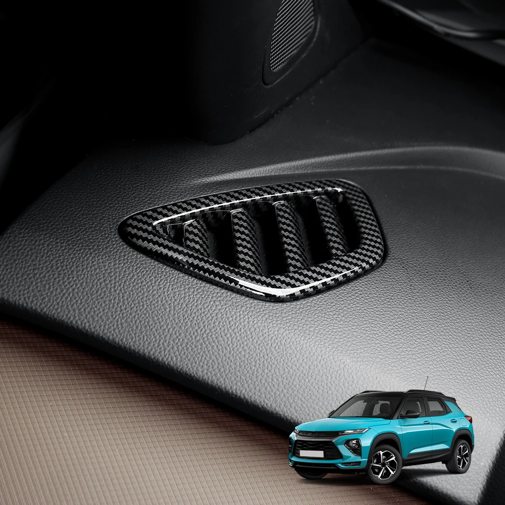 For Chevrolet Trailblazer 2021-2023 ABS Dashboard Upper Air Outlet Cover Air Conditional Defrost Vent Grill Trim Frame LHD