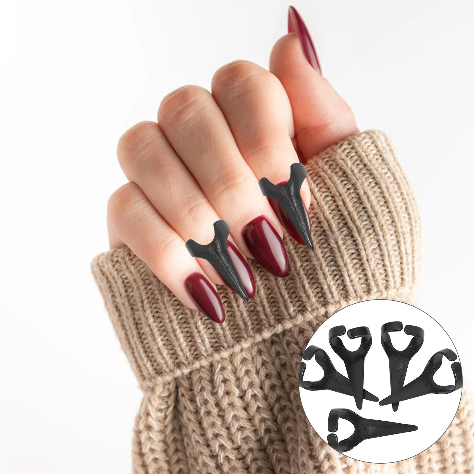 5 قطعة خواتم على شكل مخلب مجوهرات بسيطة خواتم الاصبع القوطية للرجال النساء أنيق ملحقات الحفلات هدايا عيد الميلاد