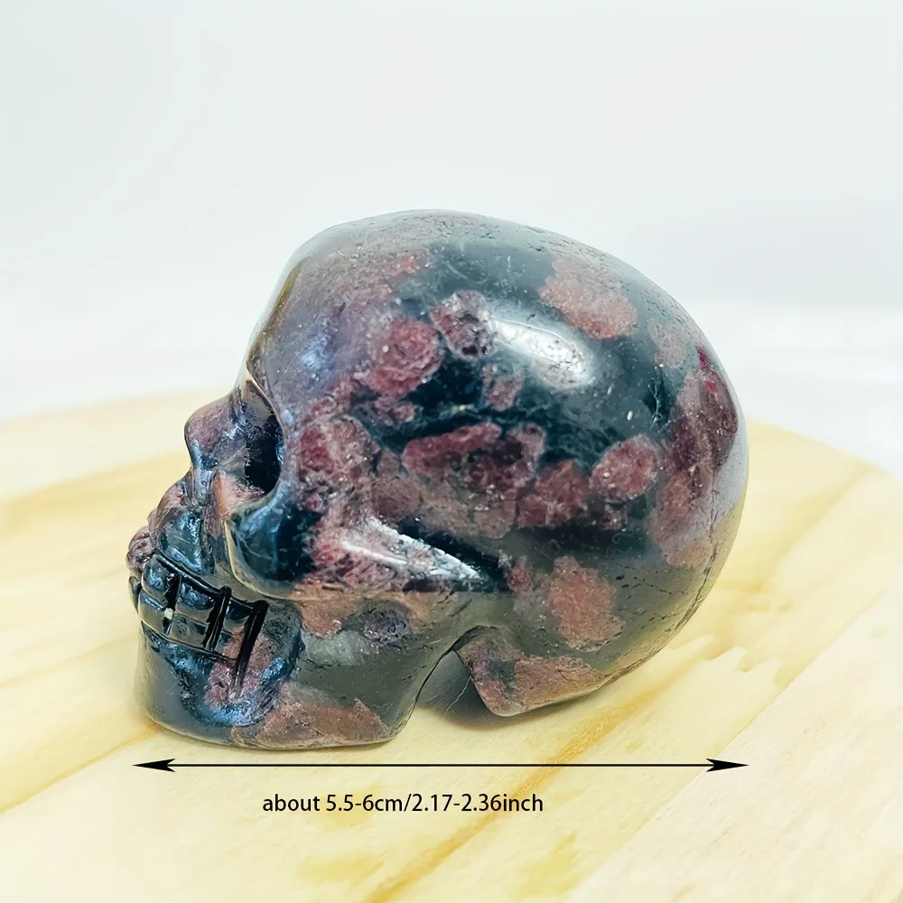 Natural Crystal Skulls Garnet Skulls Gothic Home Decor, Jewelry Making, Father's Day Gift - Intricate Eye Sockets Magic Crystal