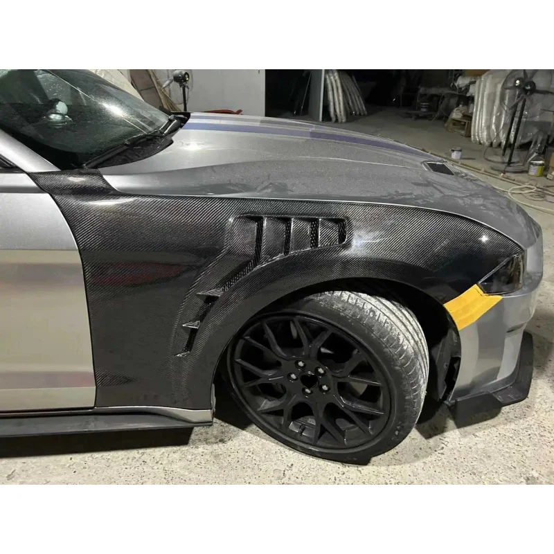 

Real Carbon Fiber GT350 Style Side Fenders for Mustang 2018-2023 Regular Style Exterior Upgrade Auto Parts