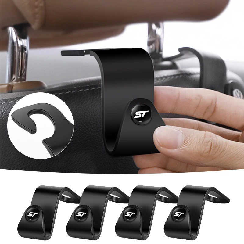 

Car Seat Headrest Hook Auto Back Seat Storage Organizer Hanger For Ford ST Line Racing RS Kuga Fiesta Fusion Mondeo Edge MK3