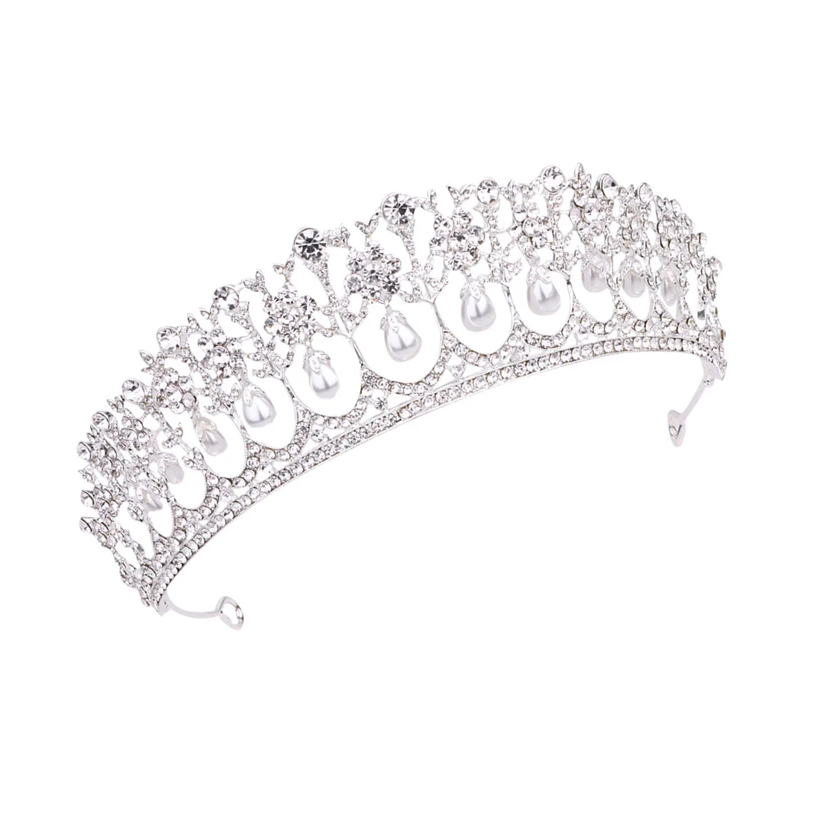 Fashion Hair Hoop Bridal Crown Headband Formal Dress Headgear Rhinestone Bride Women