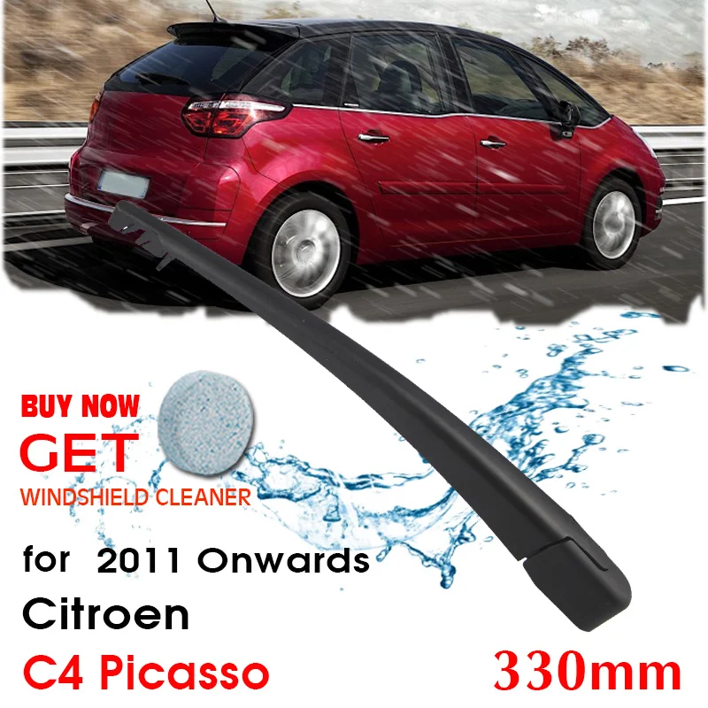 

BROSHOO Car Rear Wiper Blades Back Windscreen Wiper Arm For Citroen C4 Picasso Hatchback (2011-) 330mm,Windshield Auto Styling
