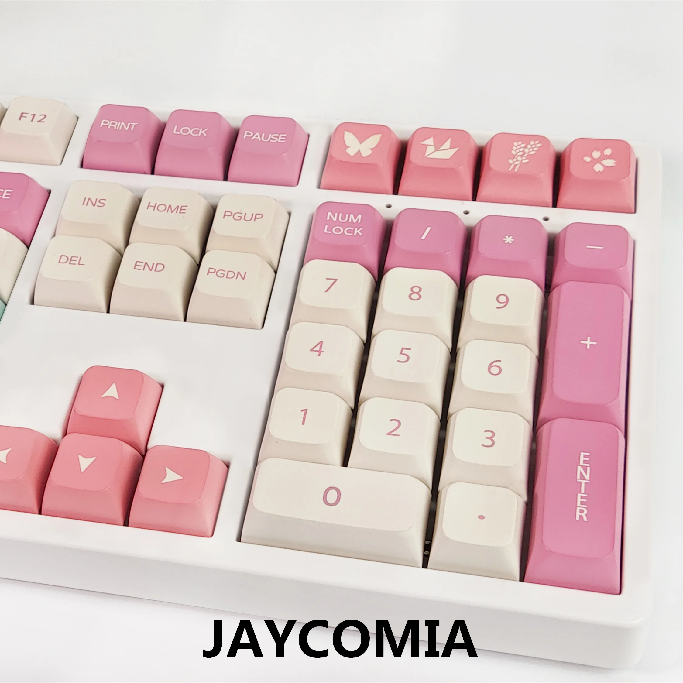 Imagem -04 - Fresco do Sol Keycaps Grupo Teclados Mecânicos Pbt 5side Dye-sub Perfil Xda Faça Você Mesmo Interruptores mx Personalizados 133 Chaves Rosa