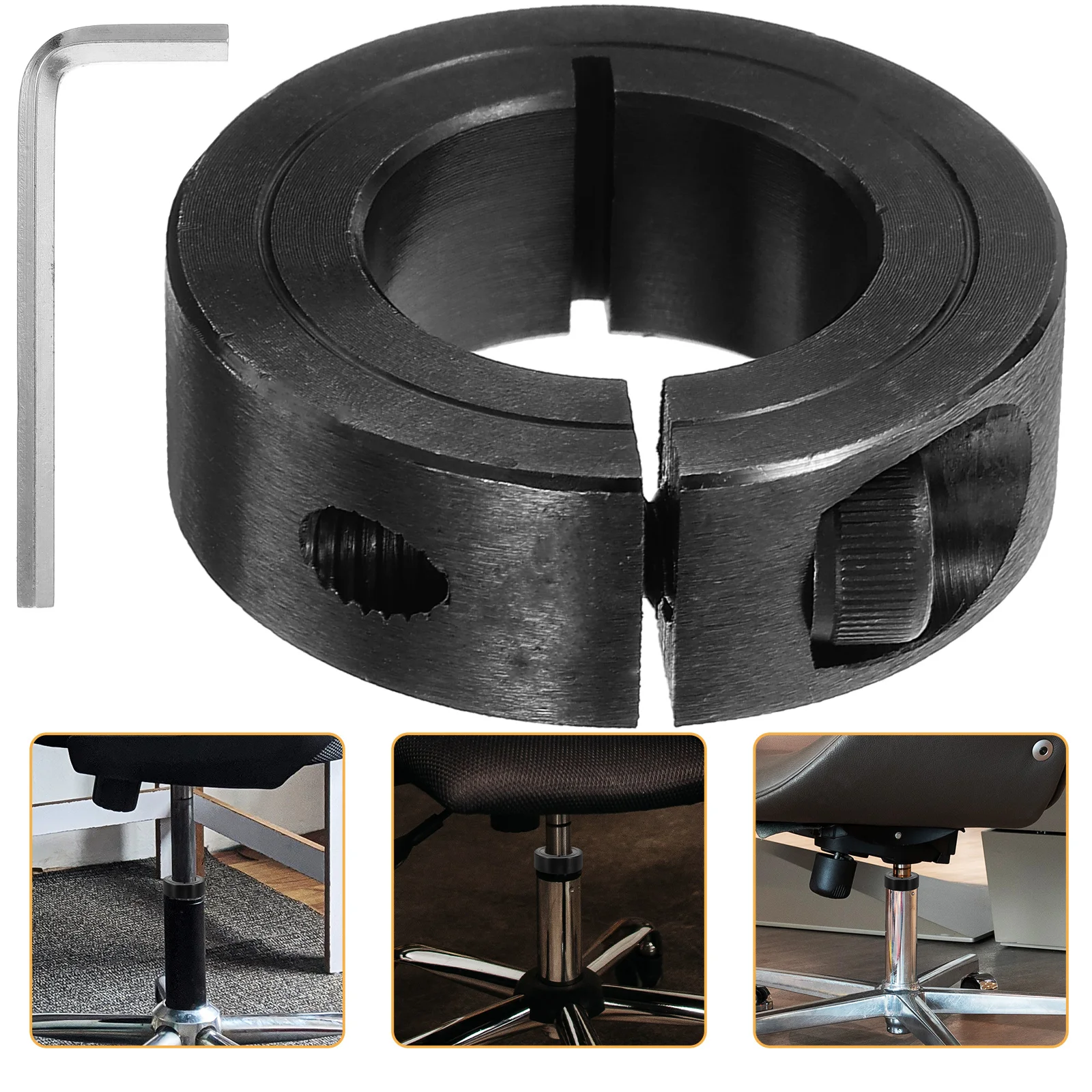 Fix Sinking Office Chair Saver Replacement Kit Strong Cylinder Fixing Ring Compatible with Most Chair Types Included Wrench