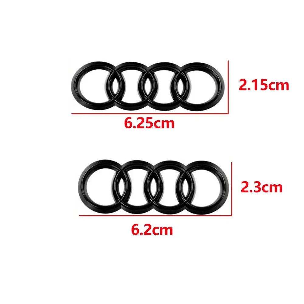 Black Silver Car Steering Wheel center Cover Sticker Logo for Audi A6L A4L A8L A1 A5 A3 A7 Q3 Q5 Q7 Refitting Emblem Accessories