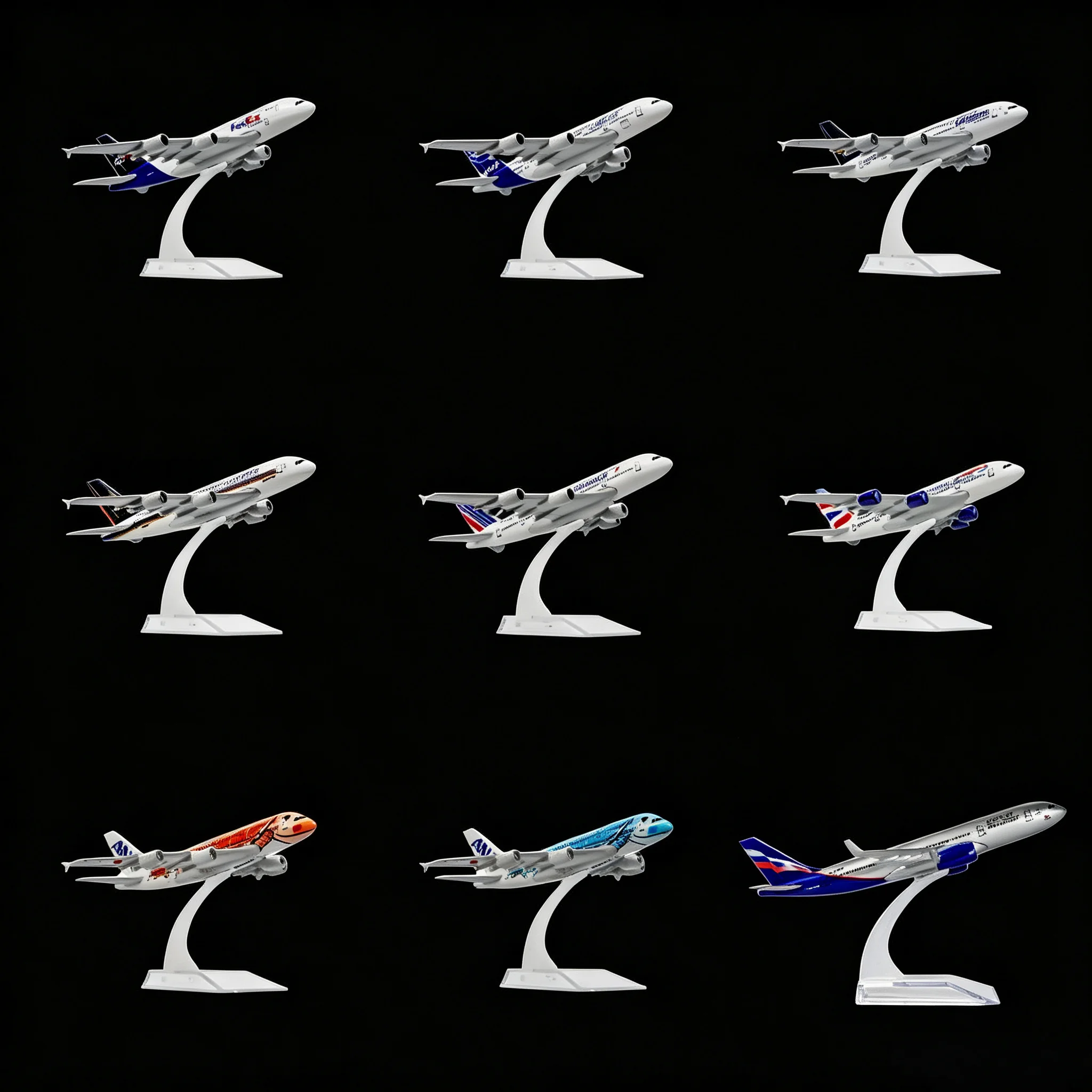 16CM Diecast Alloy A320 330 340 350 380 Airplane Model Toy Plane Collected Gift Series for Collectible Display