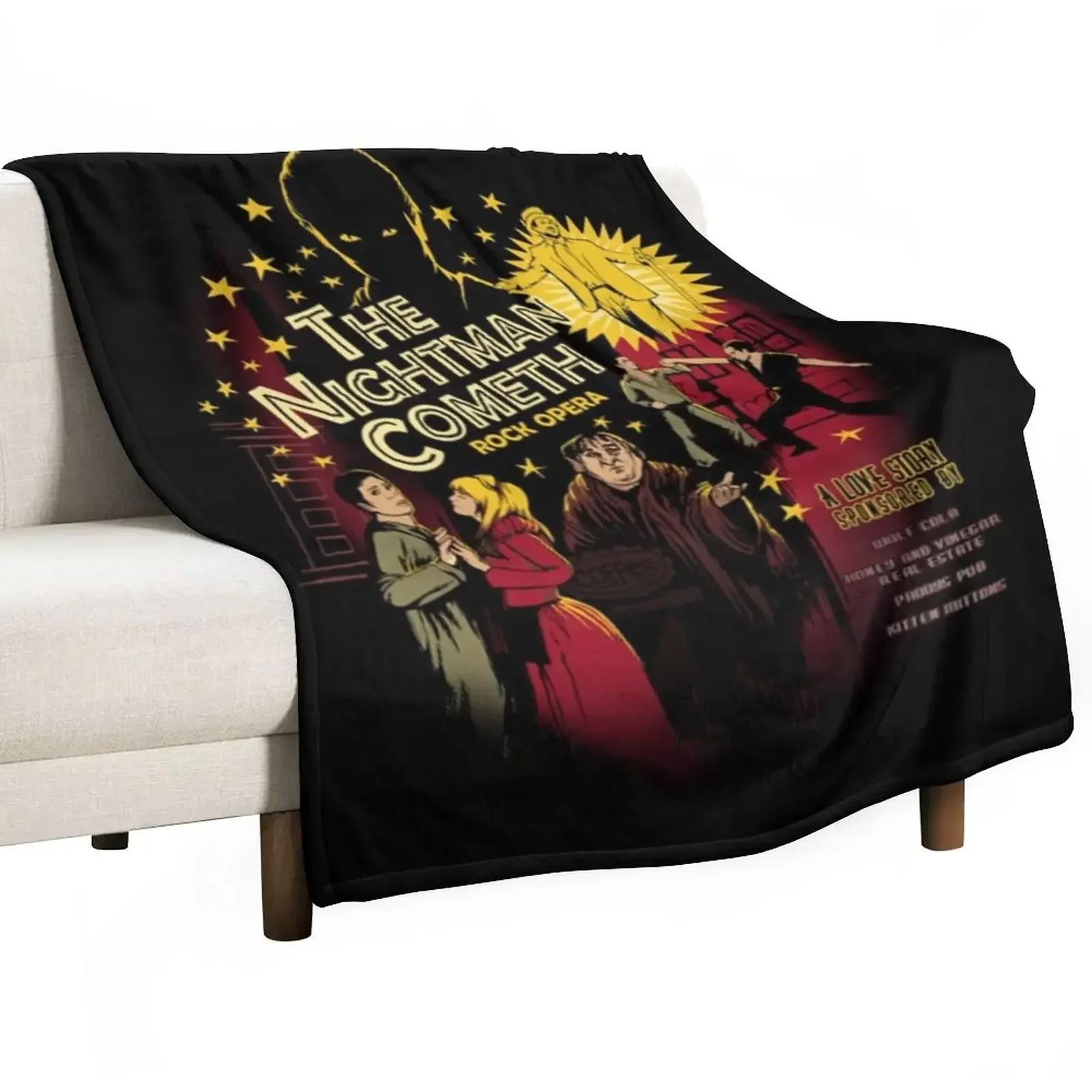 

The Nightman Cometh Throw Blanket Decorative Sofas Luxury Designer Hairy Beautifuls Blankets