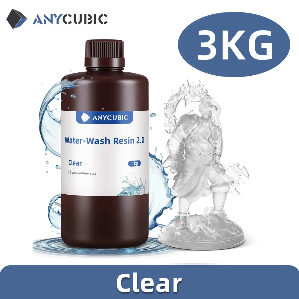 ANYCUBIC Water-Wash Hars + Voor Lcd 3D Printer Water-Wasbaar Hoge Precisie Lage Geur Lage Viscositeit 3D afdrukken Materiaal