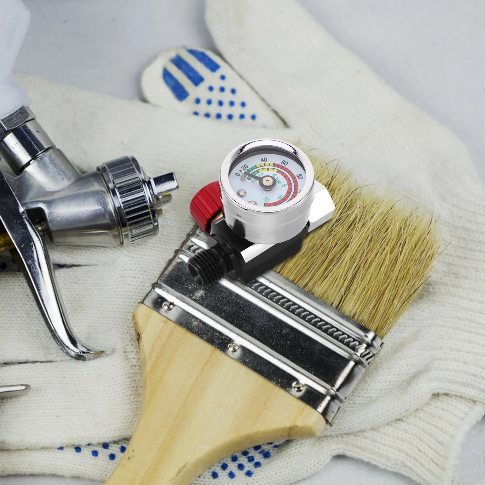 Paint Pressure Regulating Valve Air Compressor Tire Inflation Gauge Precision Control Sprayer Pressure Regulator Durable Metal