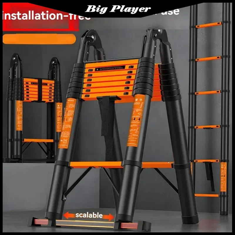 Multifunctional A Frame Extension Ladder Thickened Aluminum Alloy Portable Folding Step Ladder