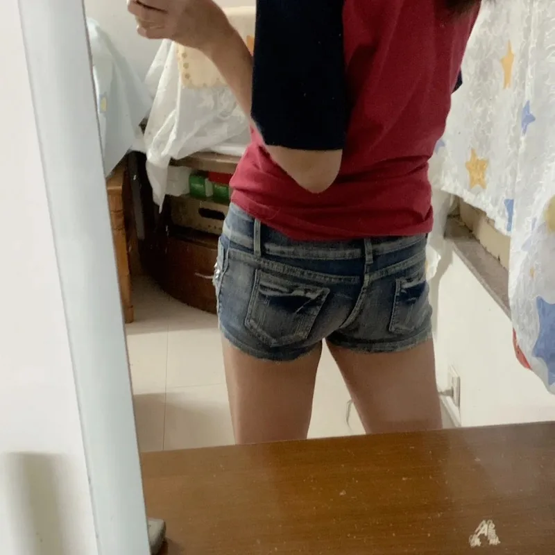 

Женские джинсовые шорты, тонкие уличные ретро-пуговицы, винтажные универсальные модные молодежные шорты в стиле Харадзюку с низкой талией, нежные эластичные брюки