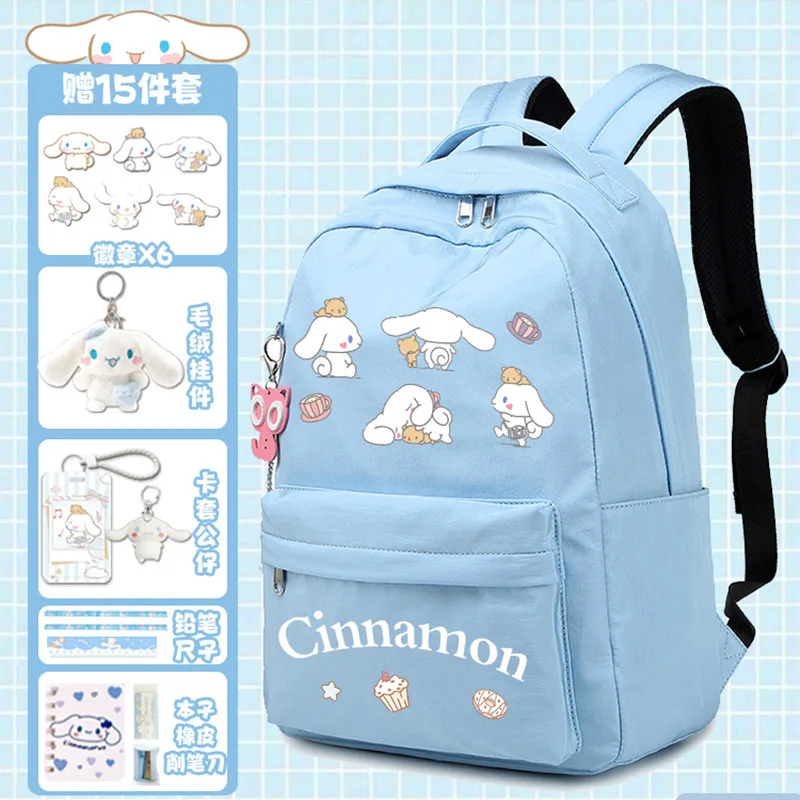 Sanrio New Cinnamoroll Babycinnamoroll Student Schoolbag Cute Cartoon Casual Large Capacity Lightweight Double-Shoulder Backpack