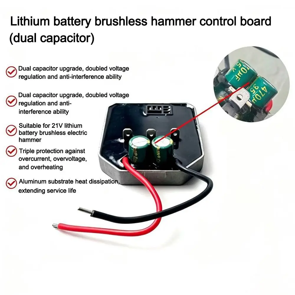 6/8 Pin Connector Hammer Control Board Brushless Motor Compatible Lithium Switch Brushless Hammer Controller Universal Fit
