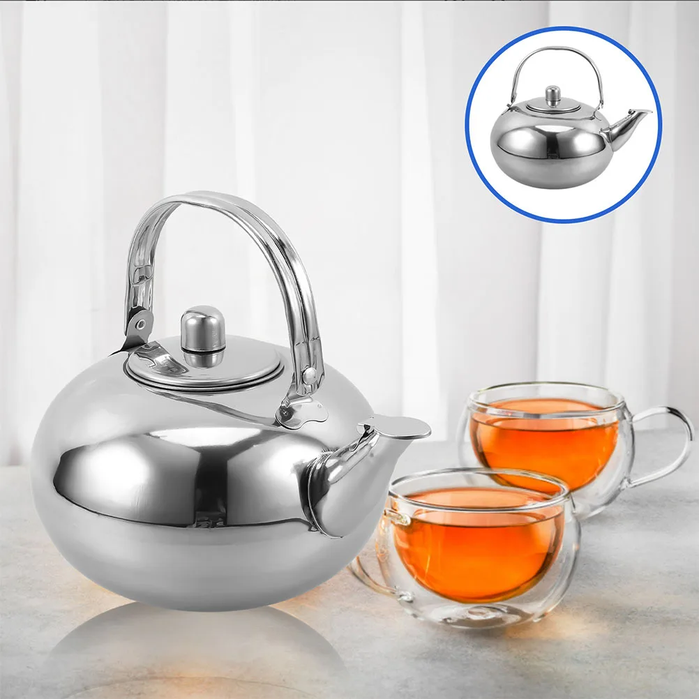 

Stainless Steel Tea Kettle Large Capacity With Infuser For Loose Leaf Tea Japanese Style Stovetop Kettle Home Restaurant