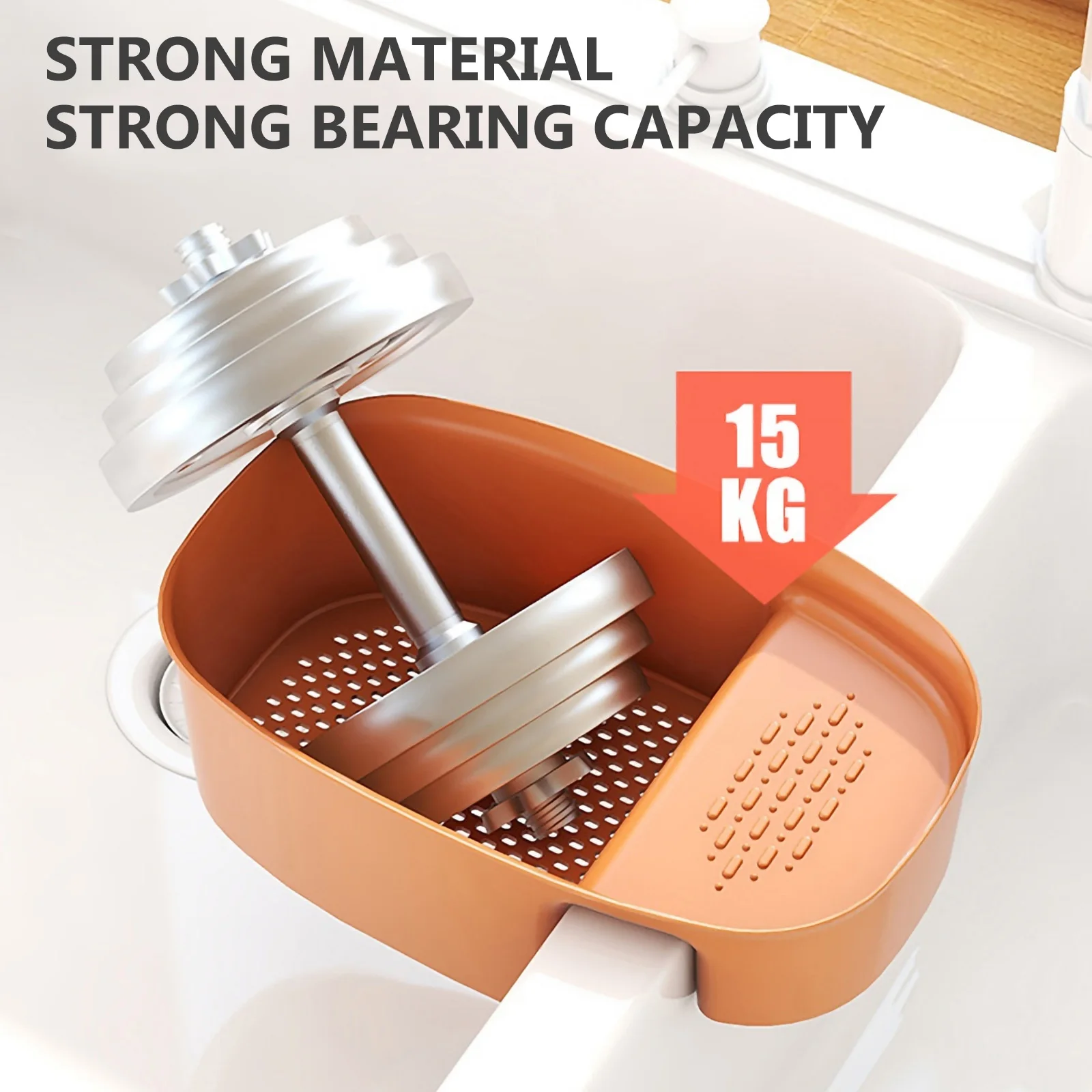 

4 Pcs Basket Rust Kitchen Basket Resistant Sink Drain Holder Storage Kitchen Sink Rack Container Rack Dryer