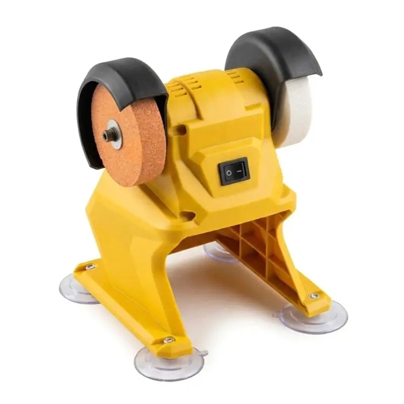 Cordless Grinder With Double Grinding Wheel For Metal DIY Compatible for 21V Battery Platform Suction Base D2RD view 5