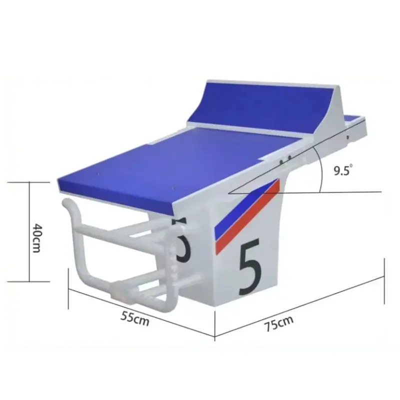 Adjustable Angle Pool Starter, Anti-skid Trough, Competition Standard Swimming Equipment