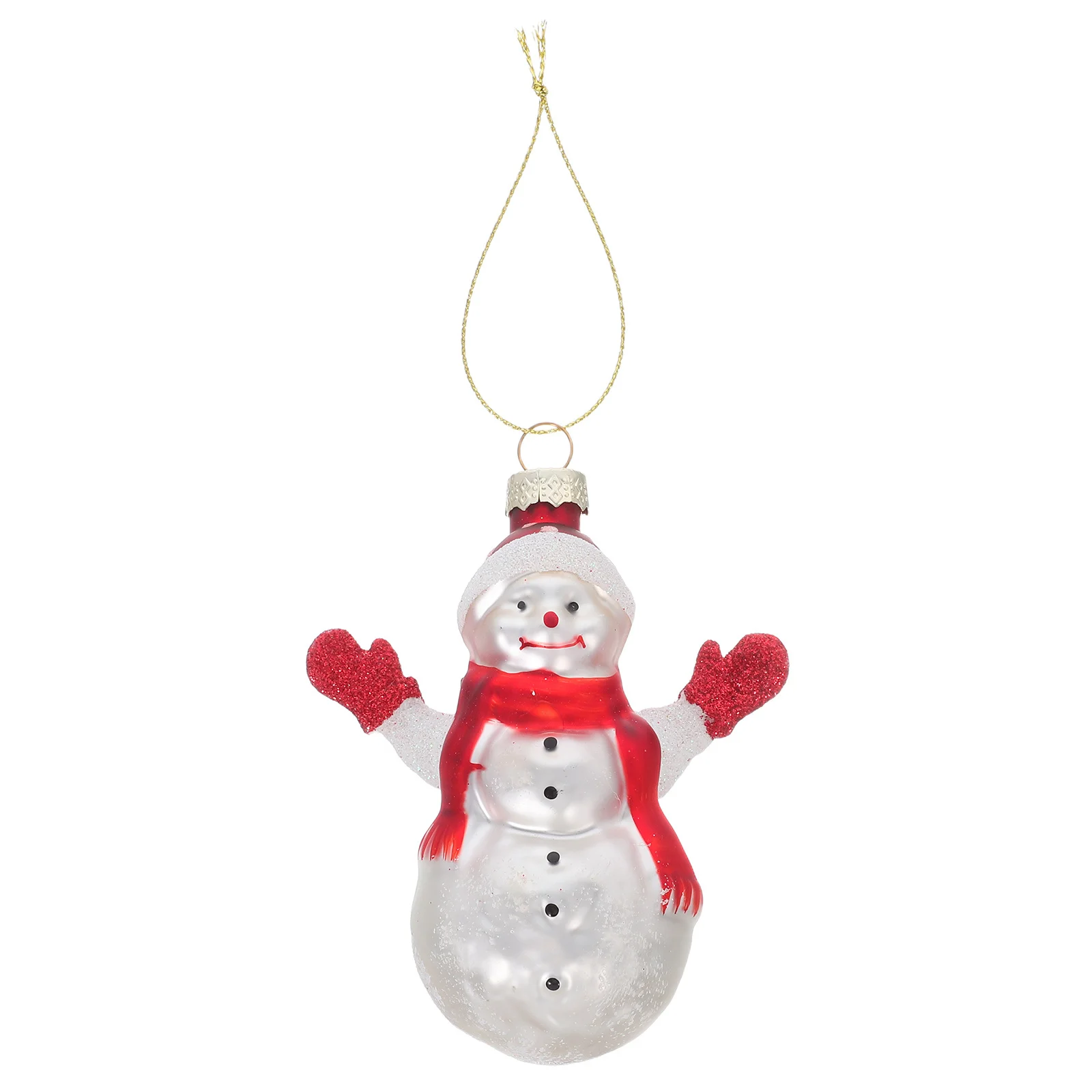 

Christmas Tree Ornaments Blown Glass Snowman Unique Design Material Versatile Use Holiday Party Decor Glass Snowmen
