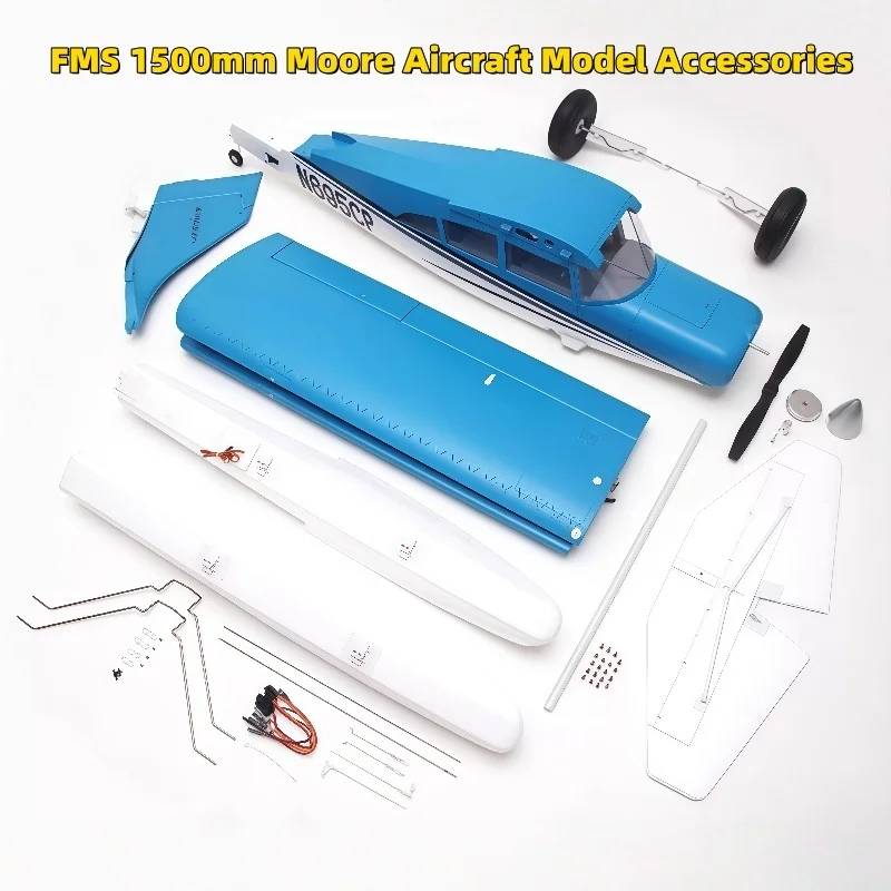 Fms 1500mm Moore ensemble complet d'accessoires Fuselage ailes principales cadre de moteur à queue plate couvercle d'hélice train d'atterrissage