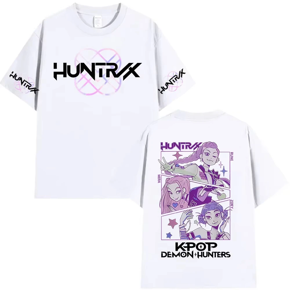 Limitata K-pop Demon Hunters 2025 Film Graphic T Shirt Uomo Donna Estetica Moda Retro Cotone Manica corta T-shirt Streetwear