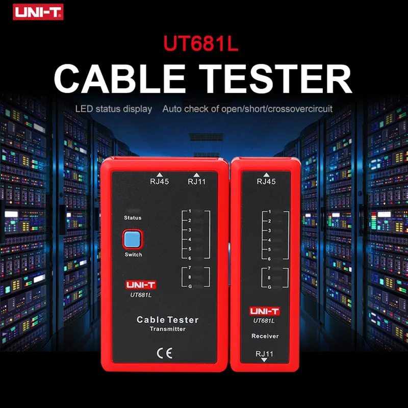 UNI-T UT681L Cable Tester Tracker LAN Auto Network LED Tester Ethernet Telephone BNC Repair Tool