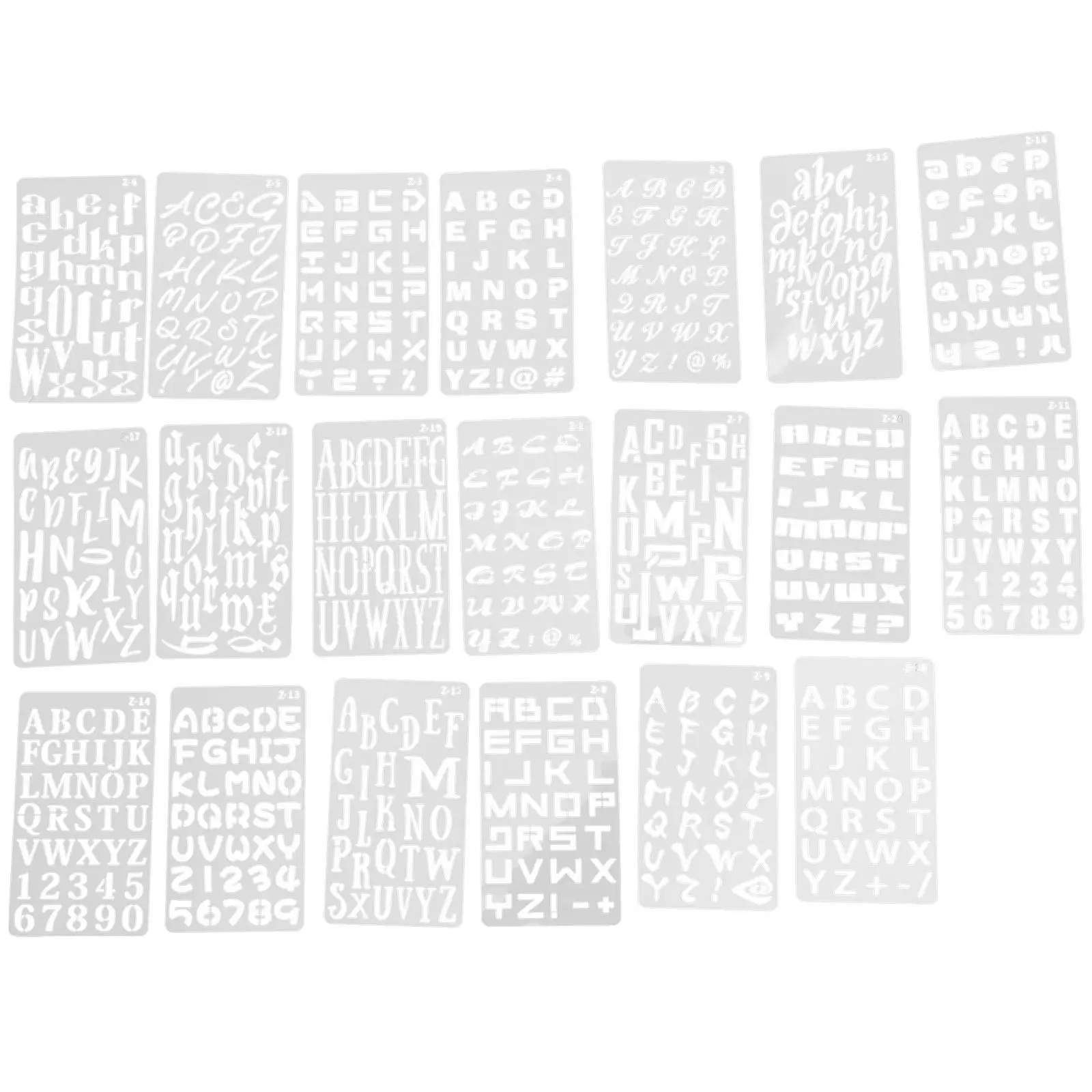 20Sheets Letter Painting Stencils English Alphabet Templates Reusable Pet Material for DIY Crafts Painting on Wood Fabric Walls