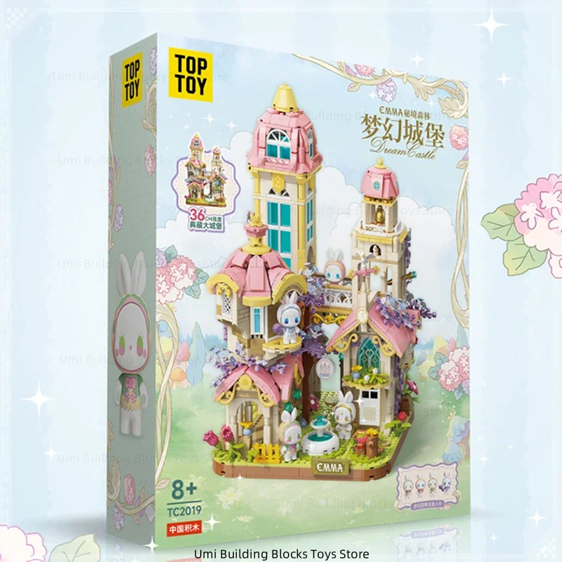 EMMA Secret Forest Dream Castle Klocki konstrukcyjne Zabawka uliczna Model Dekoracje na biurko Prezenty świąteczne dla dzieci