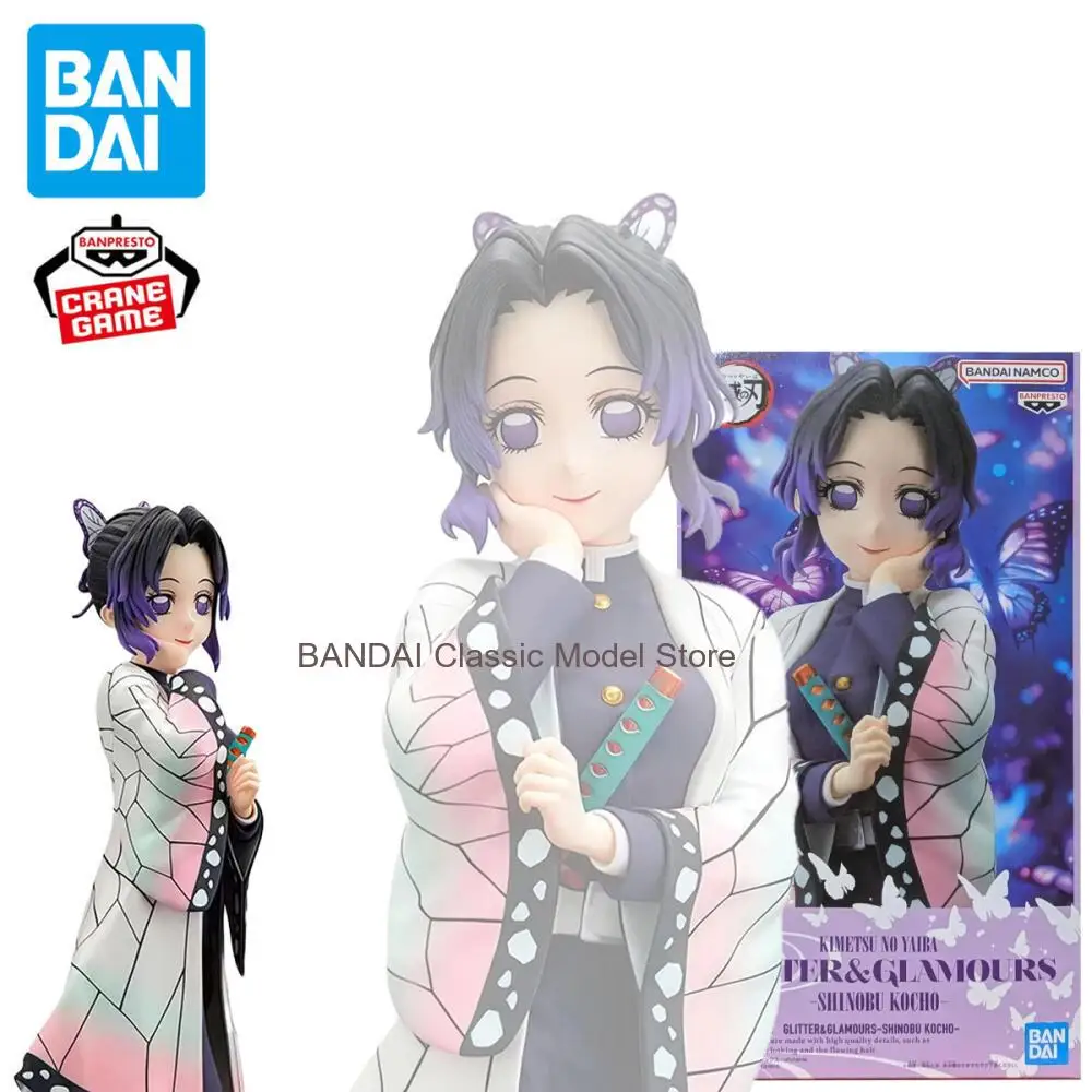 

Genuine BANDAI NAMCO BANPRESTO Demon Slayer: Kimetsu no Yaiba GLITTER&GLAMOURS Shinobu Kocho in stock PVC Figure Model doll gift