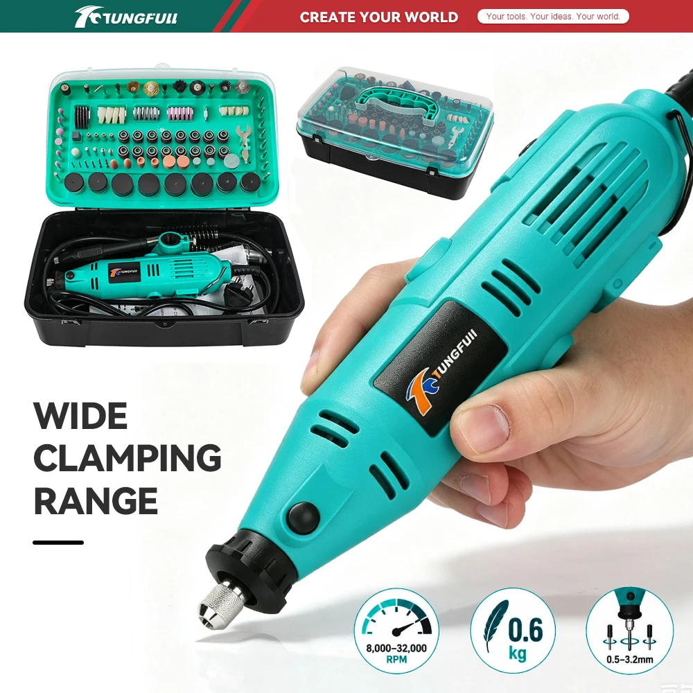 Rotary Tool Kit - TUNGFULL Multi-Purpose Electric Grinder Kit, Compact