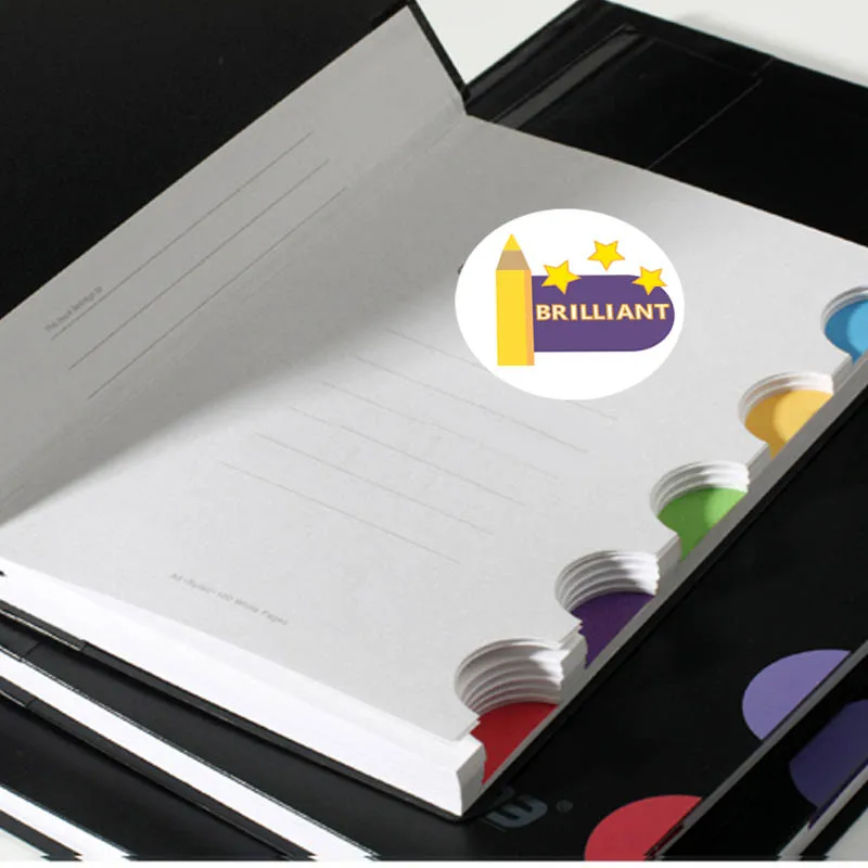 100-500 Buah Stiker Hadiah Pensil Lucu untuk Anak-anak Kawaii Stiker Anak-anak Motivasi dengan Pola Bintang Persediaan Guru Kelas