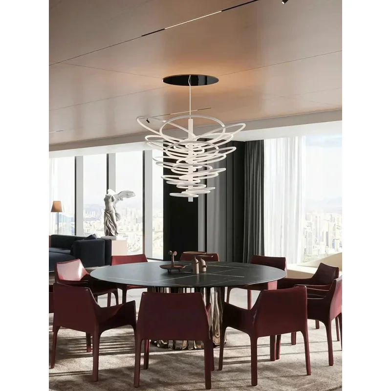 Northern Europe Modern Minimalist Aluminum Handmade Pendant Lights LED Dimmable Hanging Lamps Suspension For Living Room
